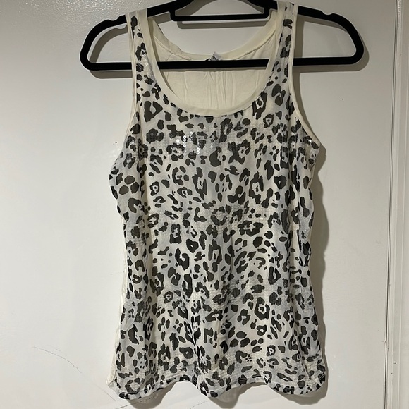 Express Cheetah Sequin Tank Top Size Small - Picture 1 of 5